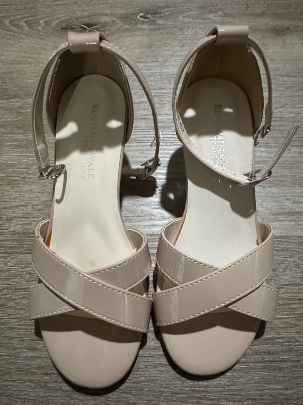 Nude Ankle-Strap Sandals for kids size 1